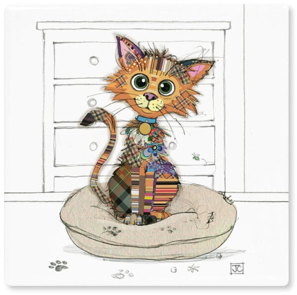Kimba Kitten ceramic coaster